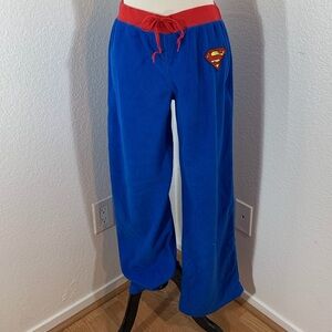 🌹New Listing🌹EUC Super Girl Red & Blue Fleece Bottom Pants